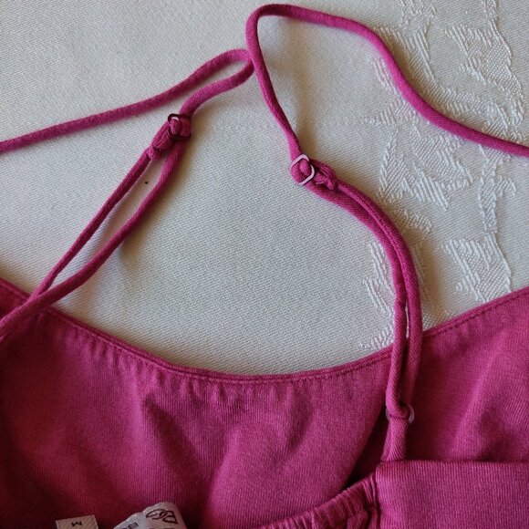 BCBGeneration Pink/Peach Babydoll Strappy Pleated Mini Dress, Size M - Picture 4 of 8